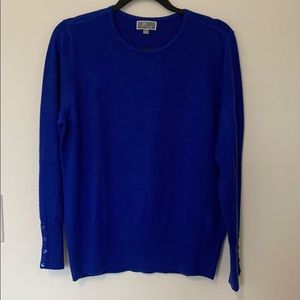JM Collection Bright Blue Sweater - Size PET/LG